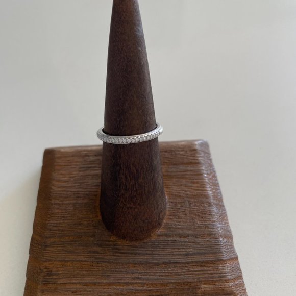 Diamond band 14k White Gold - Picture 4 of 6